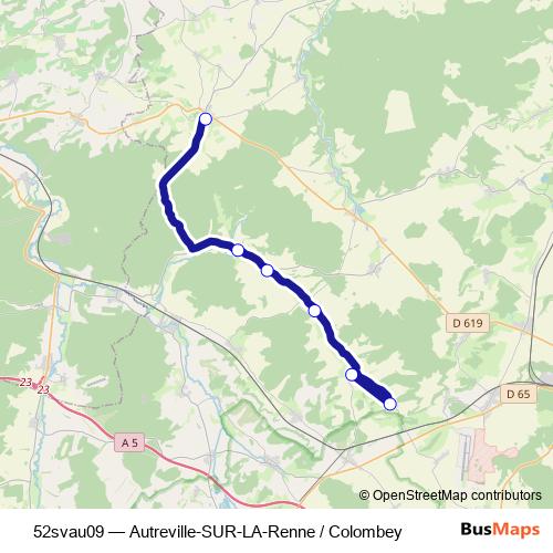 52svau09 bus Line Map