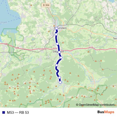 M53 rail Line Map