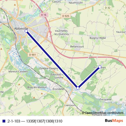 2-1-103 bus Line Map