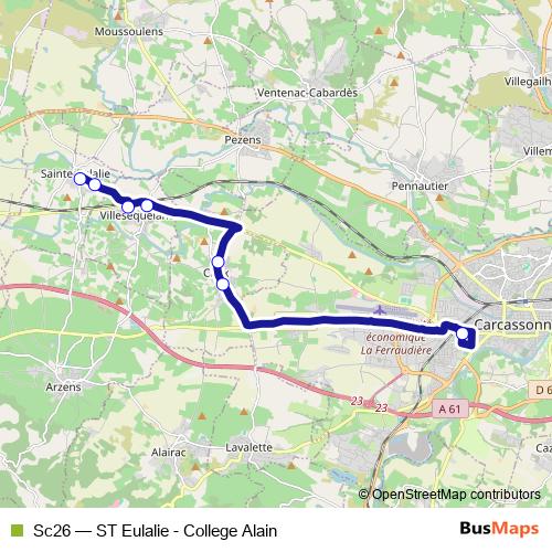 Sc26 bus Line Map