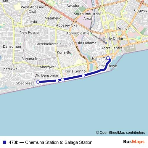 473b bus Line Map