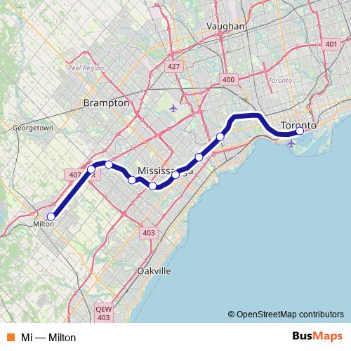 Mi rail Line Map