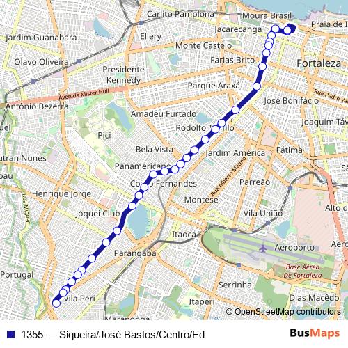 1355 bus Line Map
