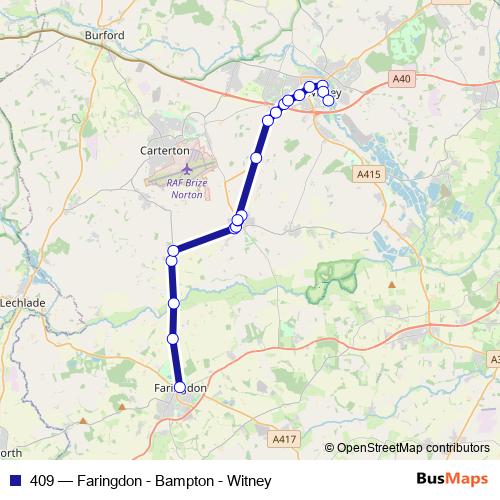 409 bus Line Map