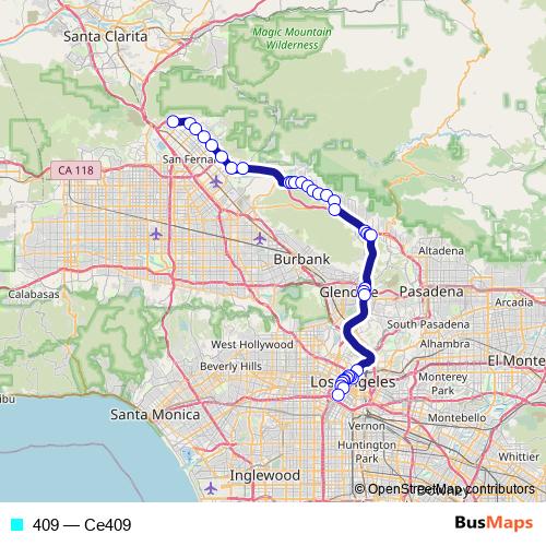 409 bus Line Map