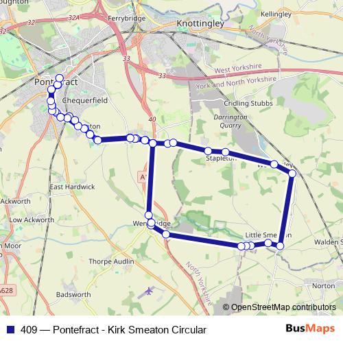 409 bus Line Map