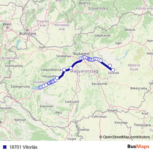18701 Vitorlás rail Line Map