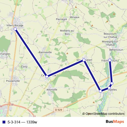 5-3-314 bus Line Map