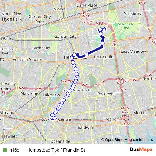 n16c bus Line Map