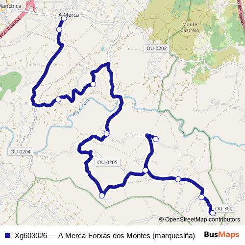 Xg603026 bus Line Map