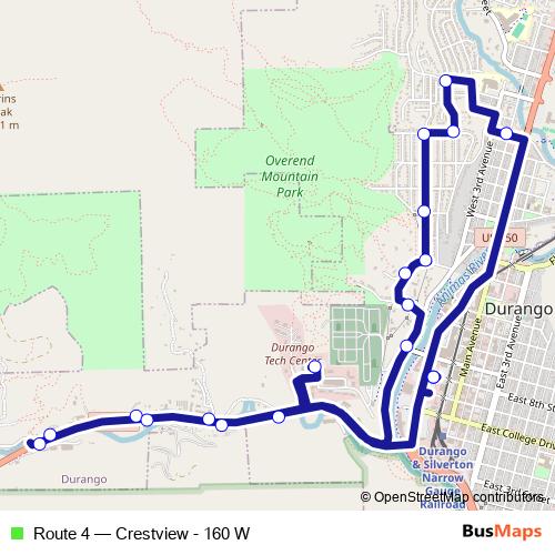 Route 4 bus Line Map