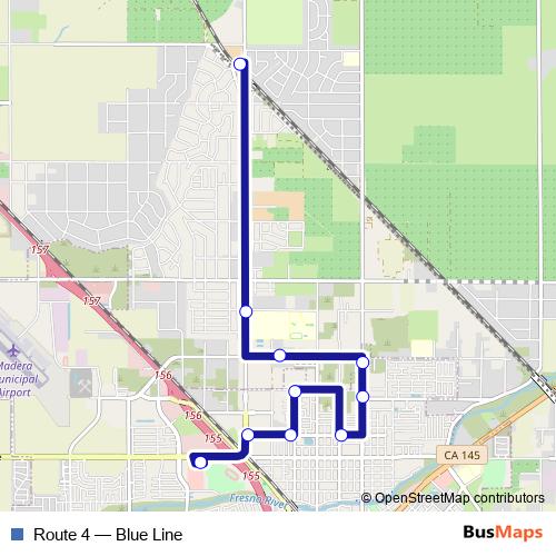 Route 4 bus Line Map