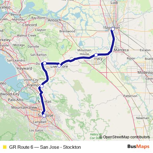 GR Route 6 bus Line Map