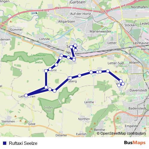Ruftaxi Seelze bus Line Map