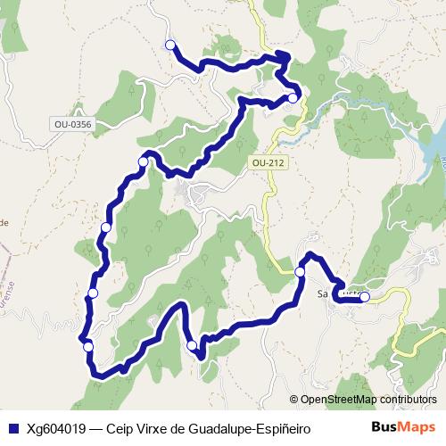 Xg604019 bus Line Map