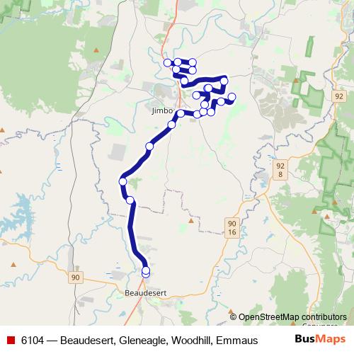 6104 bus Line Map
