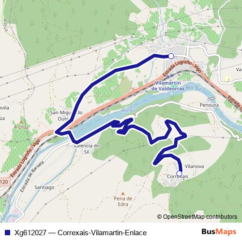 Xg612027 bus Line Map