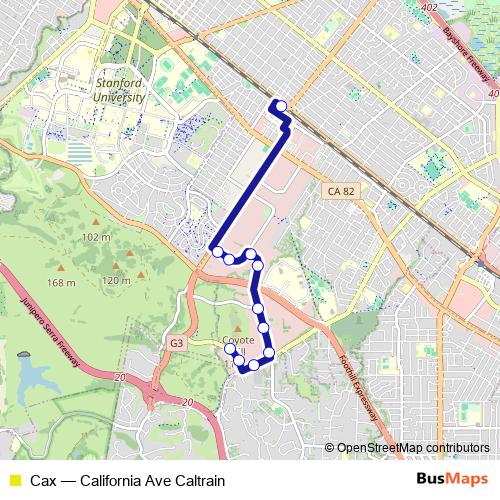 Cax bus Line Map