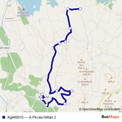 Xg845015 bus Line Map