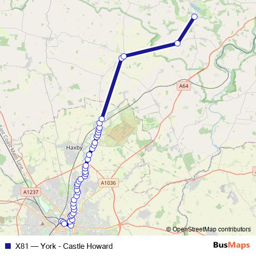 X81 bus Line Map