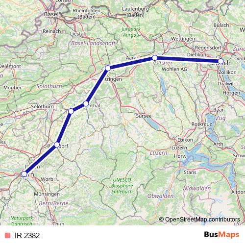 IR 2382 rail Line Map
