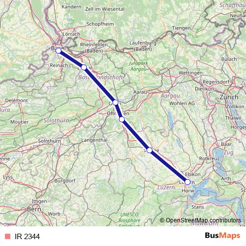 IR 2344 rail Line Map