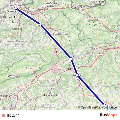 IR 2344 rail Line Map