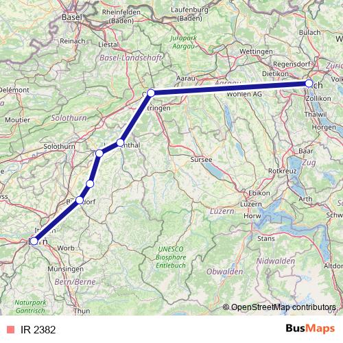 IR 2382 rail Line Map