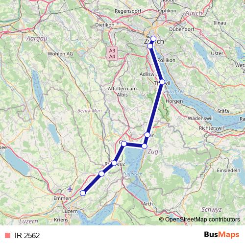 IR 2562 rail Line Map