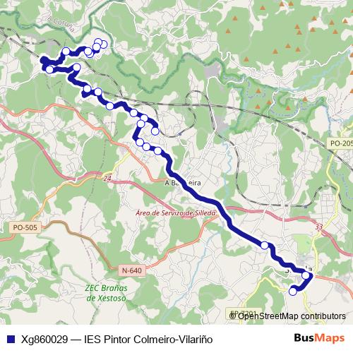 Xg860029 bus Line Map
