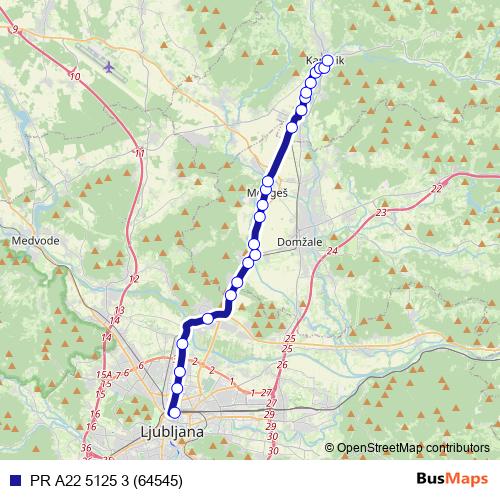 PR A22 5125 3 (64545) bus Line Map