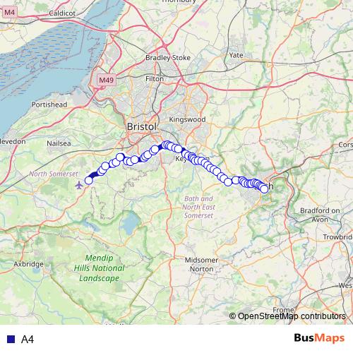 A4 bus Line Map