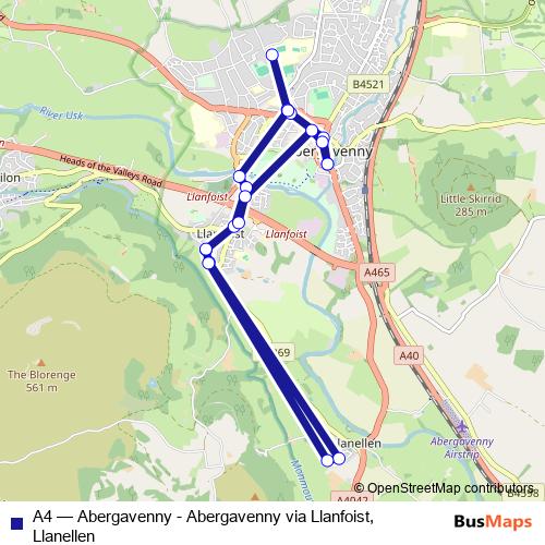 A4 bus Line Map