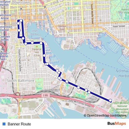 Banner Route bus Line Map