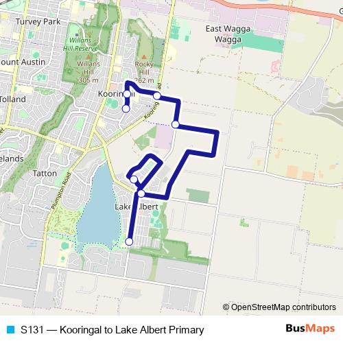 S131 bus Line Map