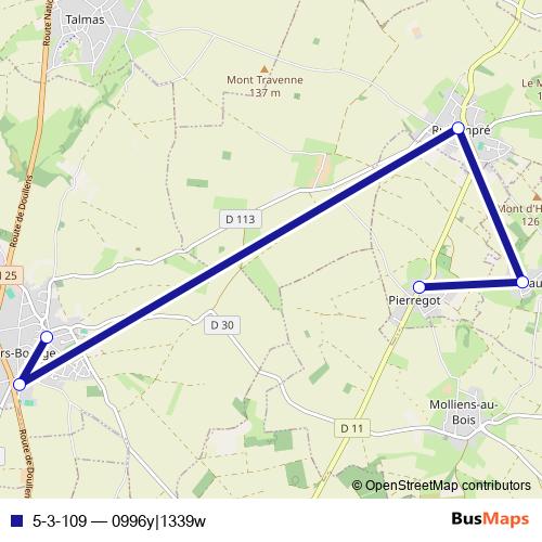 5-3-109 bus Line Map