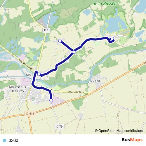 3260 bus Line Map