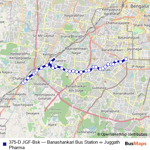 375-D JGF-Bsk bus Line Map