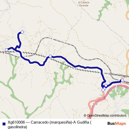Xg610006 bus Line Map