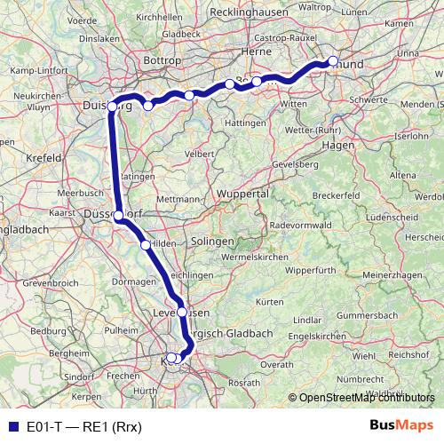 E01-T rail Line Map