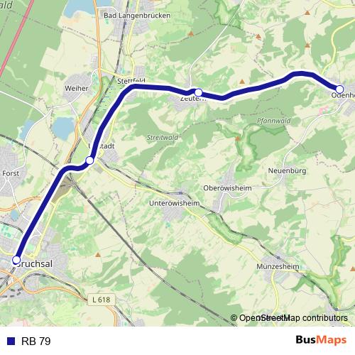 RB 79 rail Line Map