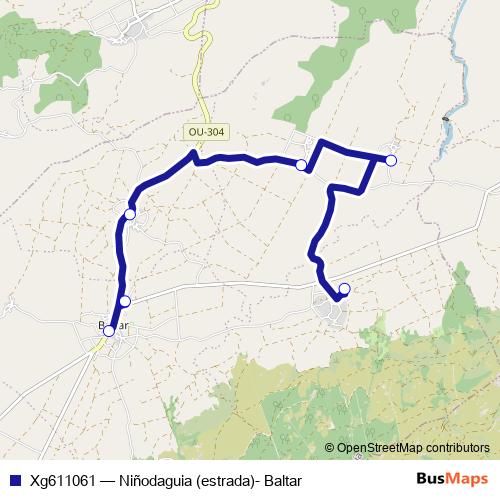 Xg611061 bus Line Map