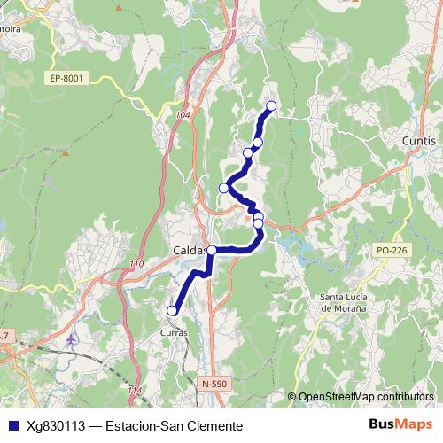 Xg830113 bus Line Map