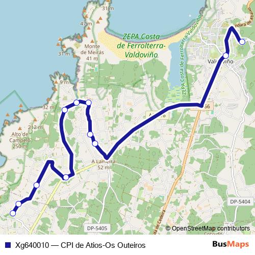 Xg640010 bus Line Map