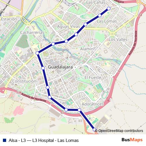 Alsa - L3 bus Line Map