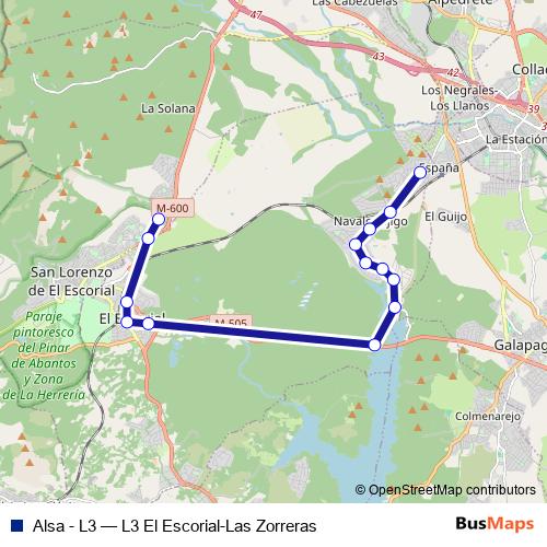 Alsa - L3 bus Line Map