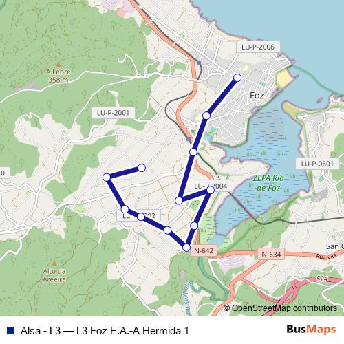 Alsa - L3 bus Line Map