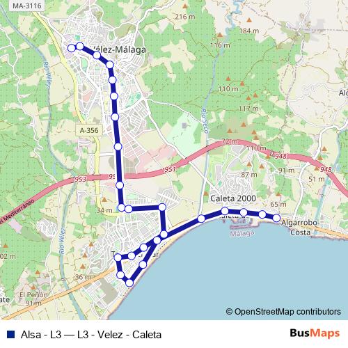 Alsa - L3 bus Line Map