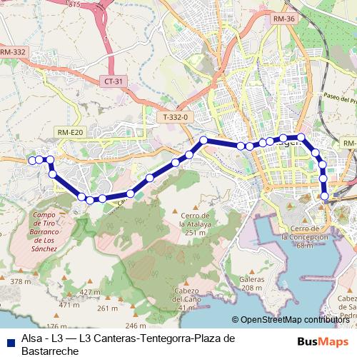 Alsa - L3 bus Line Map