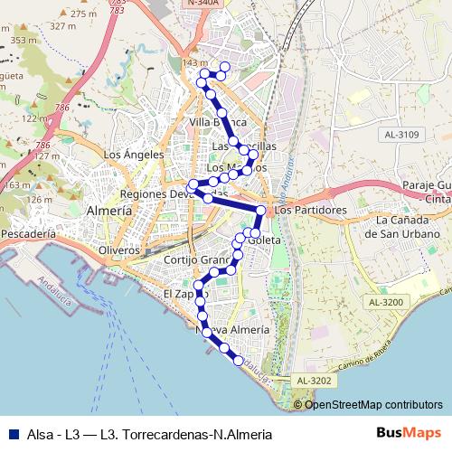 Alsa - L3 bus Line Map